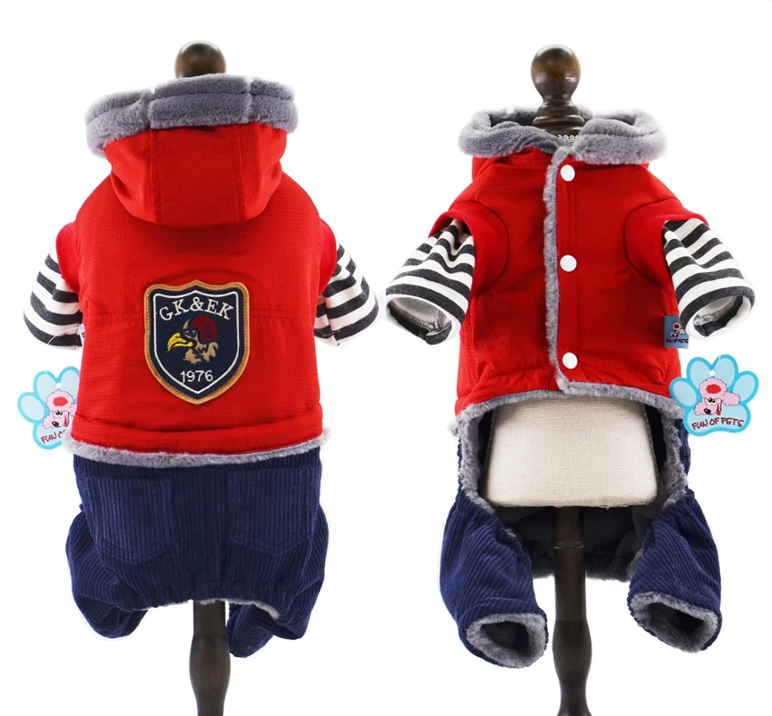 Флисовая одежда для домашних животных собак зимнее пальто флисовый комбинезон