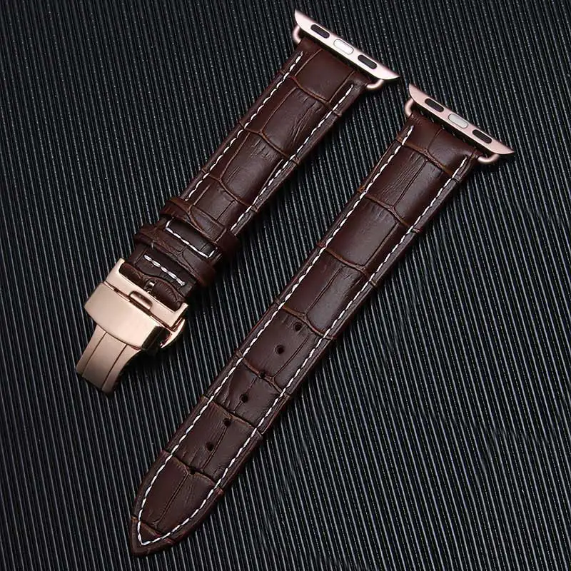 Ремешок из натуральной кожи с пряжкой для наручных часов iWatch Apple Watch 38 мм 42 ремешок