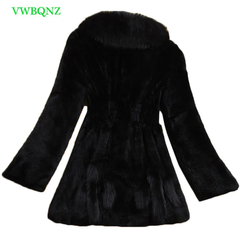New Faux Fur Coat Plus size Women's Artificial Rex Rabbit Cape Jacket Female Overcoat Short Imitation Coats 6XL A772 | Женская
