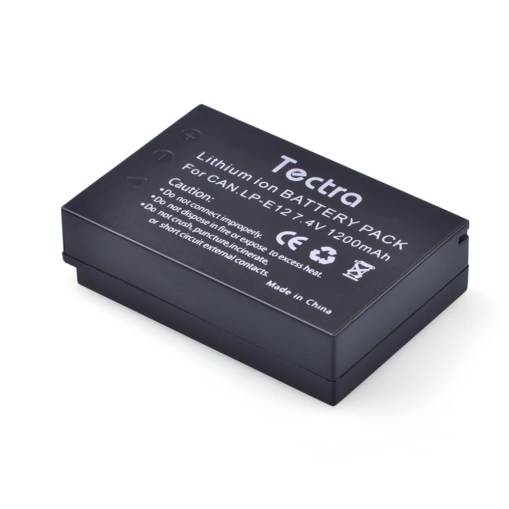 Аккумуляторная батарея и зарядное устройство Tectra для камеры LPE12 LP-E12 100D Kiss X7 Rebel SL1