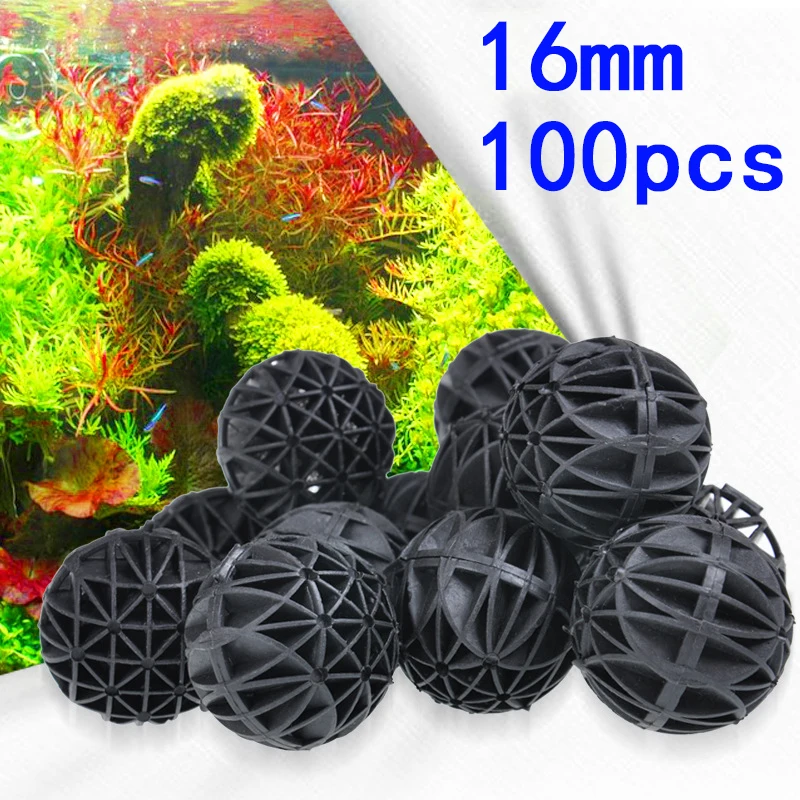 Аквариумные шарики с био фильтром многоразовые пластиковые аксессуары для