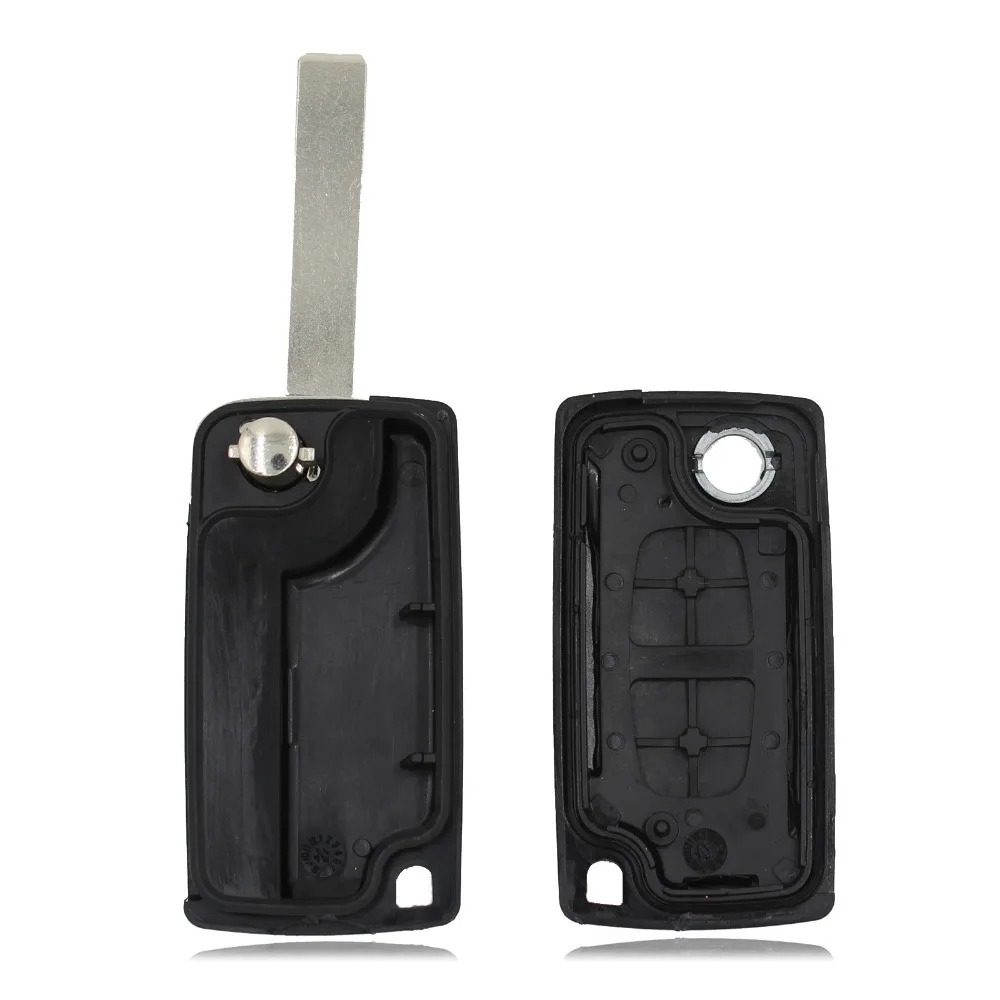 Новый раскладной чехол для ключей с 2 кнопками PEUGEOT 307 308 107 207 407 408 пазом CE0523|key shell