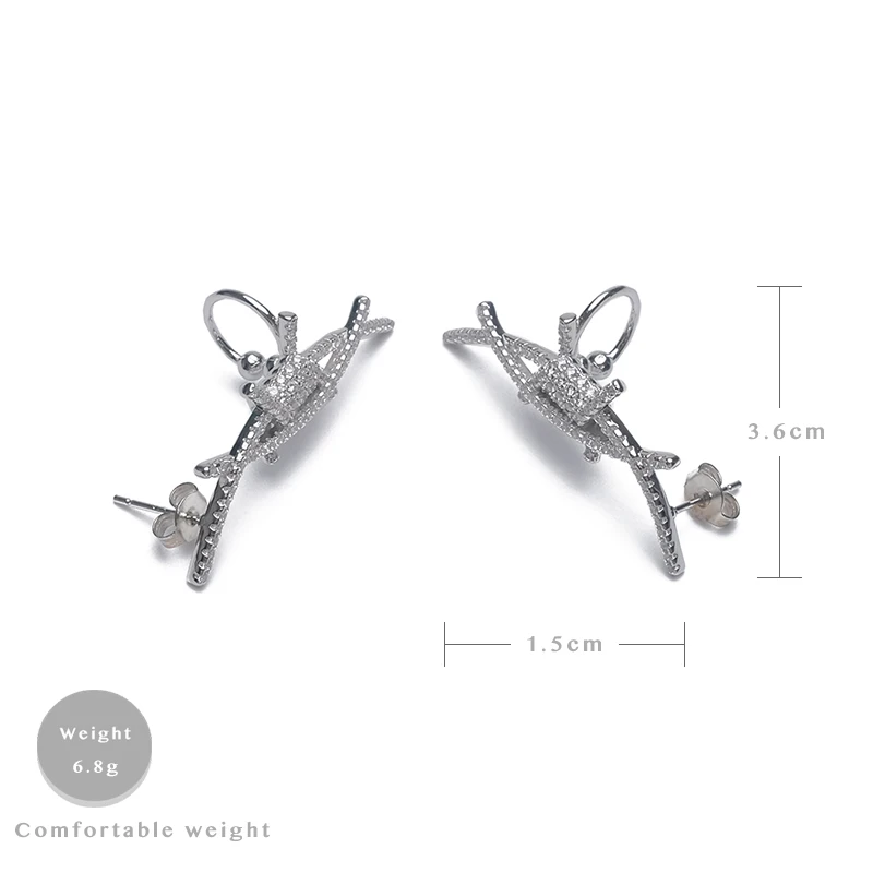 

Amorita boutique 925 Irregular design fashion drop earrings