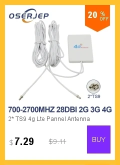 700~ 2600mhz 88dbi 3g 4g Lte Антенна мобильная антенна 2* SMA/2* CRC9/2* TS9 мужской разъем Усилитель Mimo панельная антенна+ 2 метра