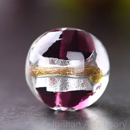 10 шт. 12mm14mm ручной работы стеклянные бусины с мульти Цвет белый Фольга для
