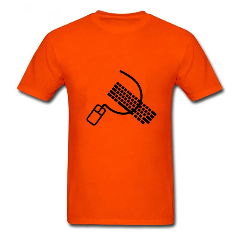 Mens T Shirts Sickle mouse and keyboard for communism 2018 panther punk zombie Short Shirt | Мужская одежда