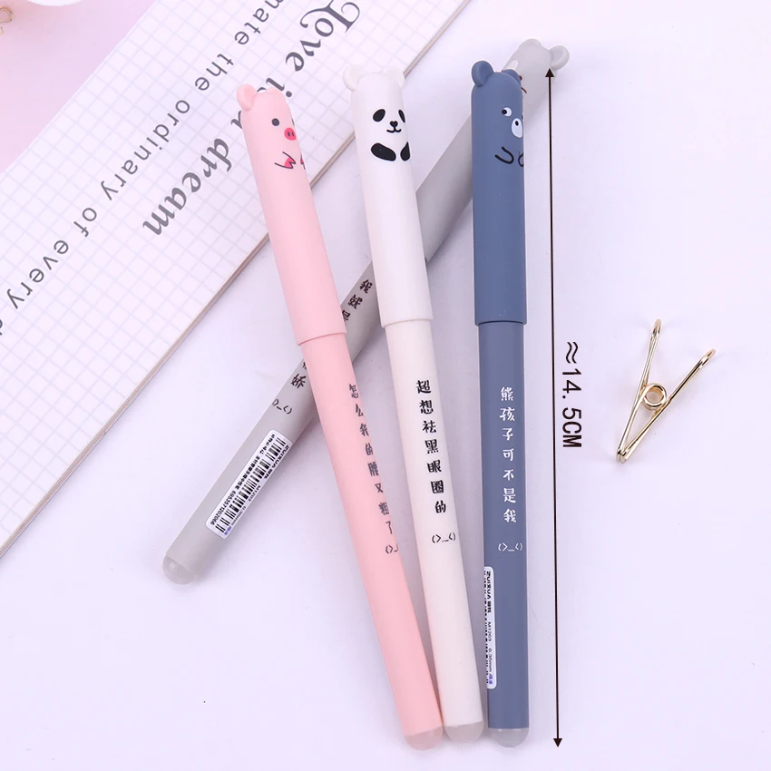 1 шт. стираемая ручка с мультяшными животными синие и черные чернила волшебная