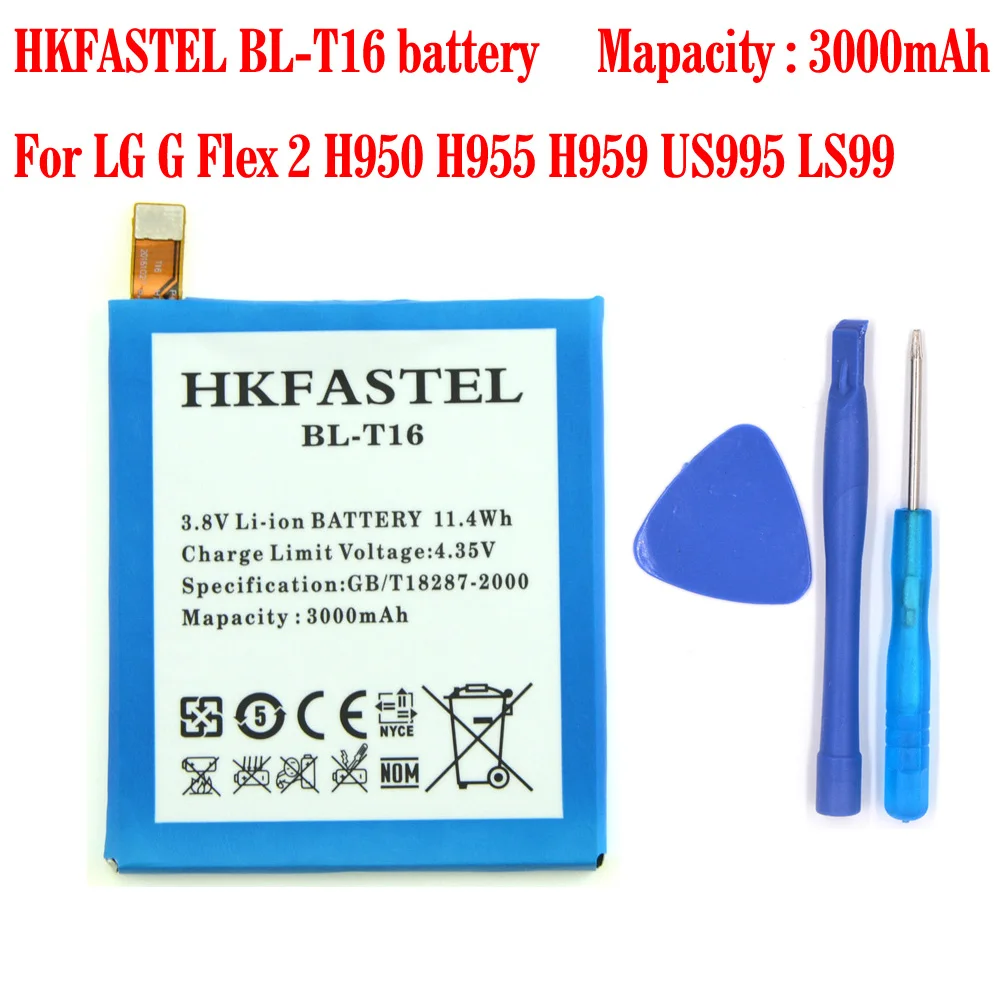 Hkfastel Новый bl t16 оригинальный аккумулятор мобильного телефона для LG G Flex 2 h950 h955 h959