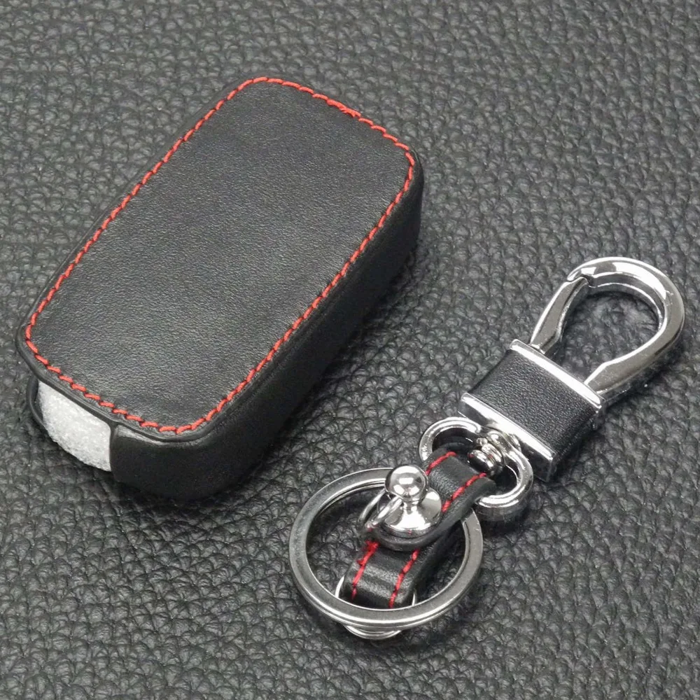 Кожаный чехол jingyuqin с 2 кнопками для автомобильного флип ключа VW Passat Polo Golf Seat Touran