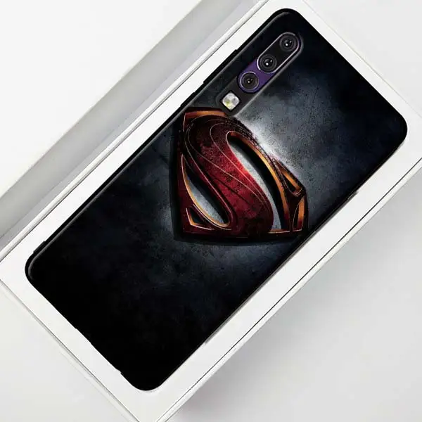 Черный чехол с логотипом Marvel СУПЕРМЕНА для huawei P30 20 Pro P10 P20 P30 Lite mate 10 20 Lite P Smart Plus чехол - Цвет: 001