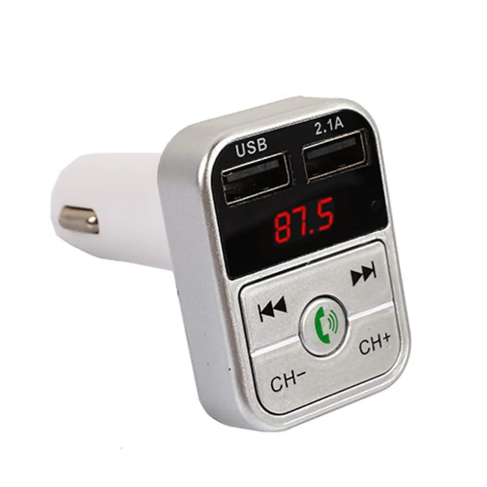 

Wireless Handsfree Car Bluetooth FM Transmitter 2.1A Audio Receiver Auto LED MP3 Player Car Accessories Dual USB Fast Charger