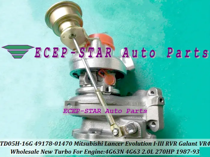 TD05-16G 49178-01470 4917801470 MR239345 турбо для Mitsubishi Lancer Evolution I II III RVR Galant VR4 1987-93 4G63N 2.0L 270HP |