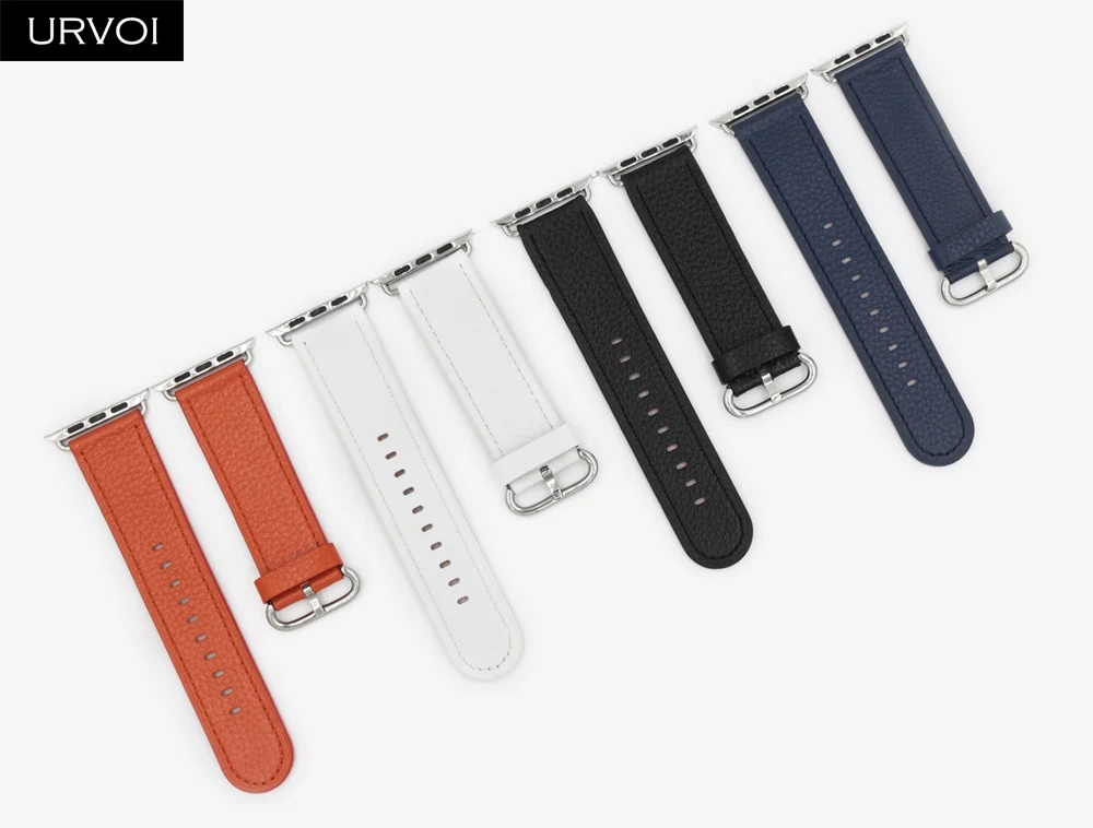 URVOI кожаный ремешок для Apple Watch series 4 3 2 1 Классический ремень с пряжкой iwatch из