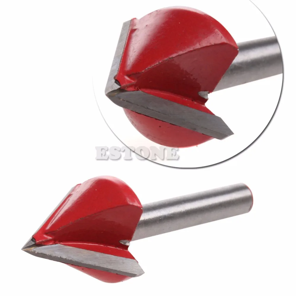 1/4 &quotV Groove Bit CNC 60 градусов маршрутизатор резьба инструмент деревообрабатывающий