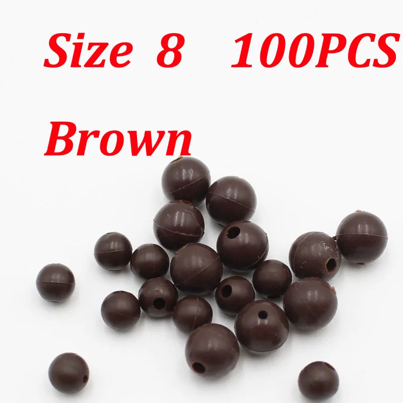 100Pcs-8mm-Brown 100 шт. резиновые ударные дробинки для ловли карпа конечные снасти стоп аксессуары карпа рыболовные бусины установка для волос аксессуары для ловли карпа - Цвет: 100Pcs-8mm-Brown