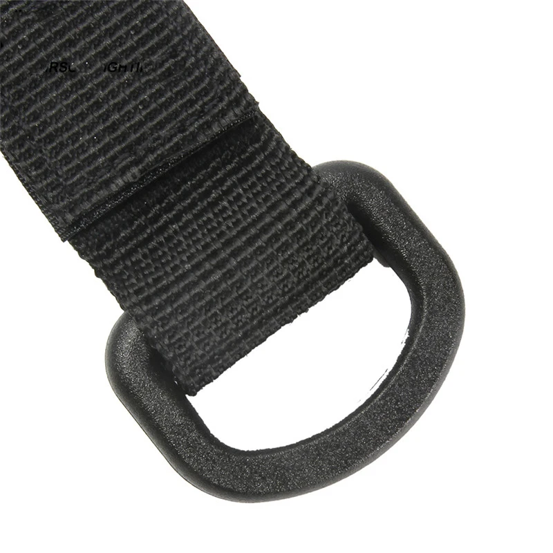 Tactical Nylon Molle Webbing Belt D-Ring Carabiner Buckle Outdoor Camping Hiking Backpack Keychain Hanger Key Hook