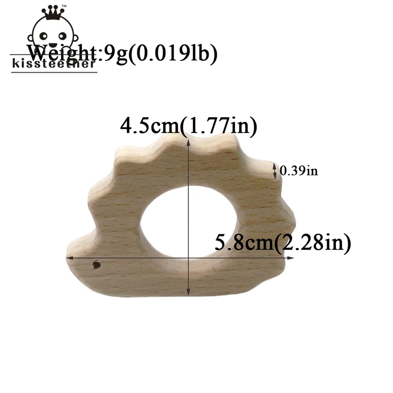 Бук деревянный Ежик натуральные ручной работы деревянные Прорезыватель для