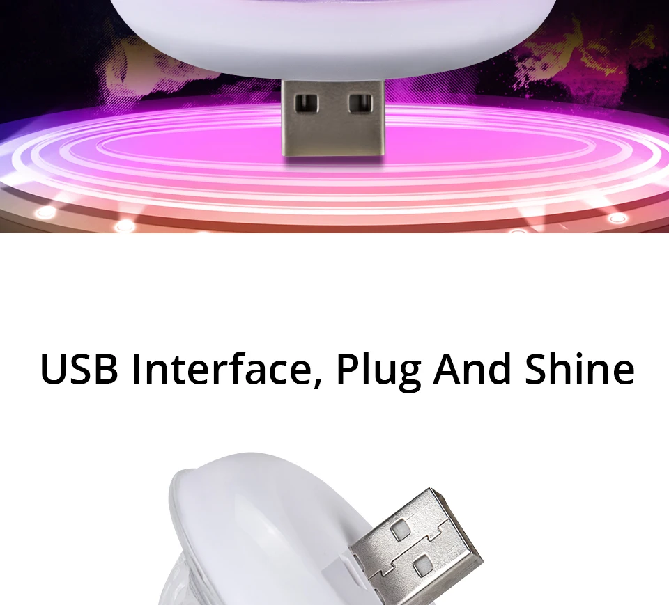 Мини USB струящийся светодиодный светильник для бега, сценический эффект, Кристальный магический диско-шар, 4 Вт, RGB стробоскопический светильник, диско-DJ, караоке, домашний вечерние светильник s