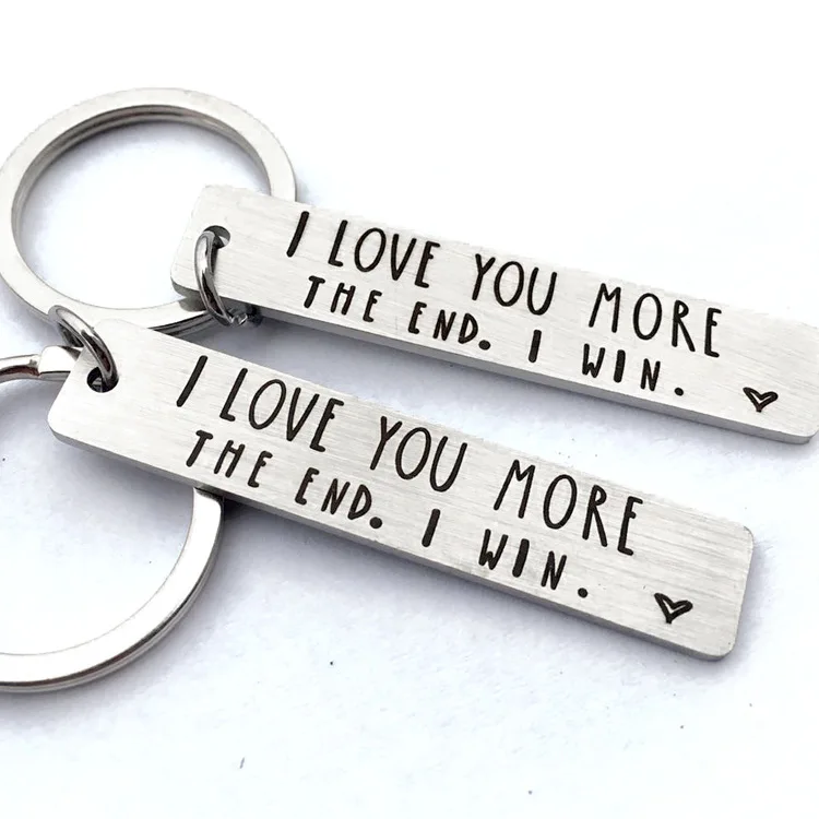 Ювелирное изделие для пары брелок I LOVE YOU MORE я никогда не буду любить тебя до конца