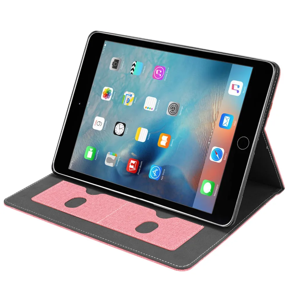 Холщовый кожаный чехол для iPad 9,7 iPad Air 2 6 iPad Pro 9,7 смарт-чехол Чехол подставка холщовая крышка чехол для iPad Air 2