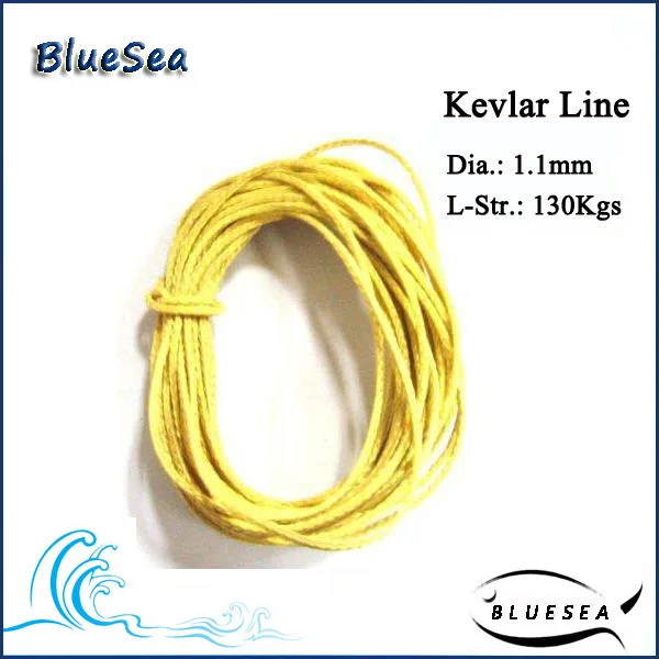 BlueSea 10 м/катушка 1,1 мм 130 кг ассистирующие рыболовные крючки ассистентные крючки кевларовая леска для рыболовных крючков более крепкая