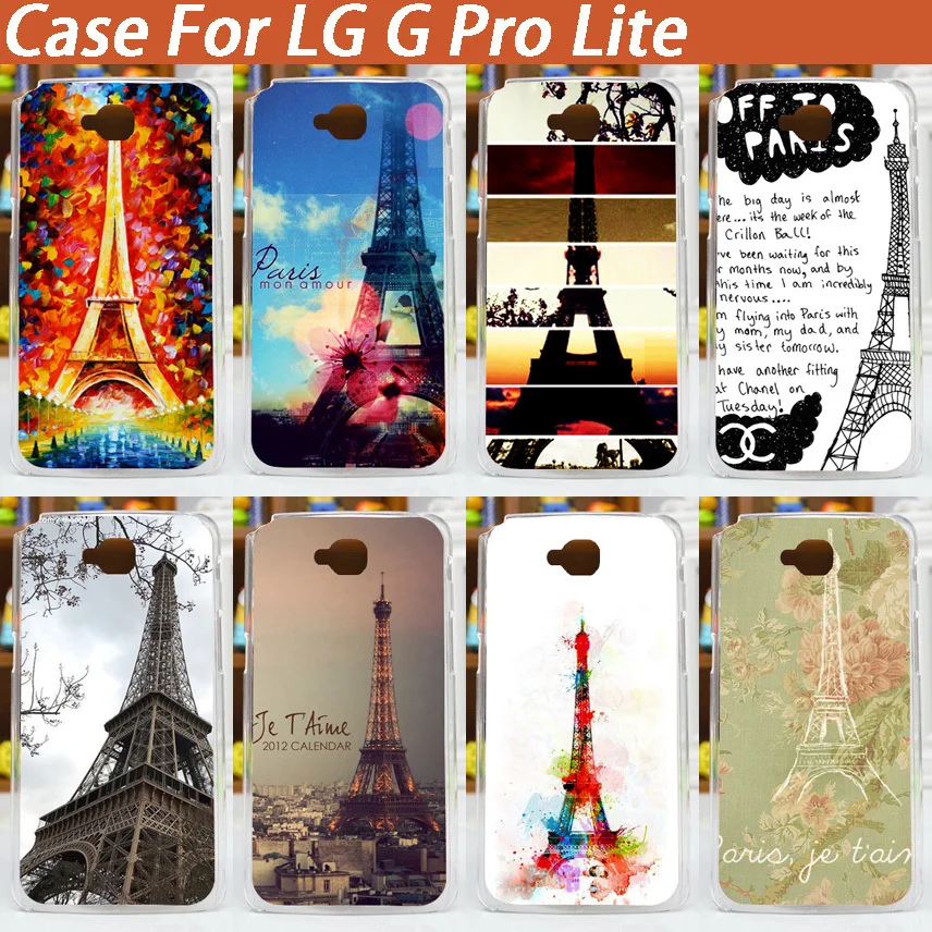 Высококачественный цветной чехол для LG g pro lite/чехол с Эйфелевой башней lite|case cover for