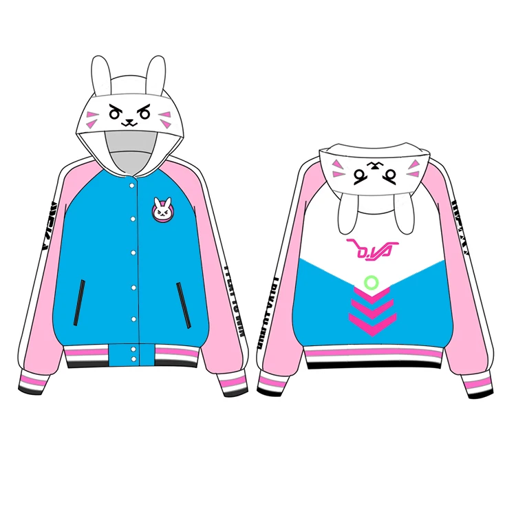 D.va OW толстовки Косплей DVA Cosplay costume куртка осенняя хлопковая одежда зимнее пальто