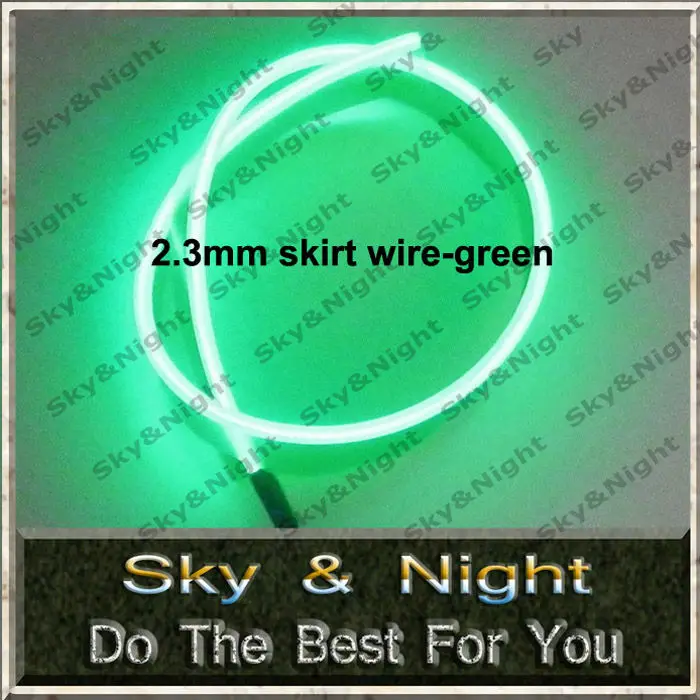 

Free shipping high brightness 100m 2.3mm EL Wire with skirt /EL welt wire/EL wire with10 different colors