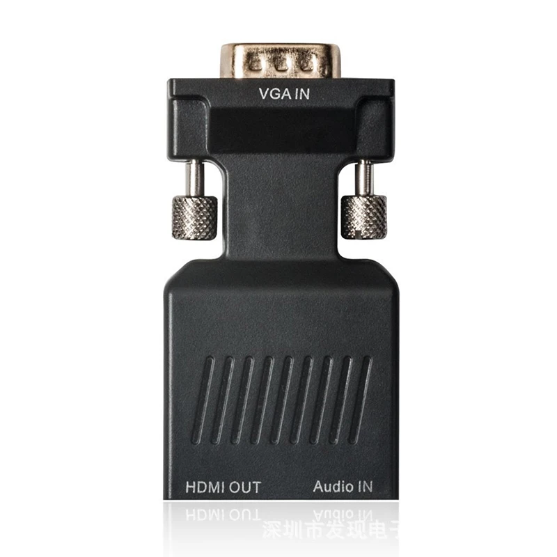 Ttten мужчина VGA к HDMI Женский адаптер конвертер с AUX аудио в порту Video Converter 1080 P для