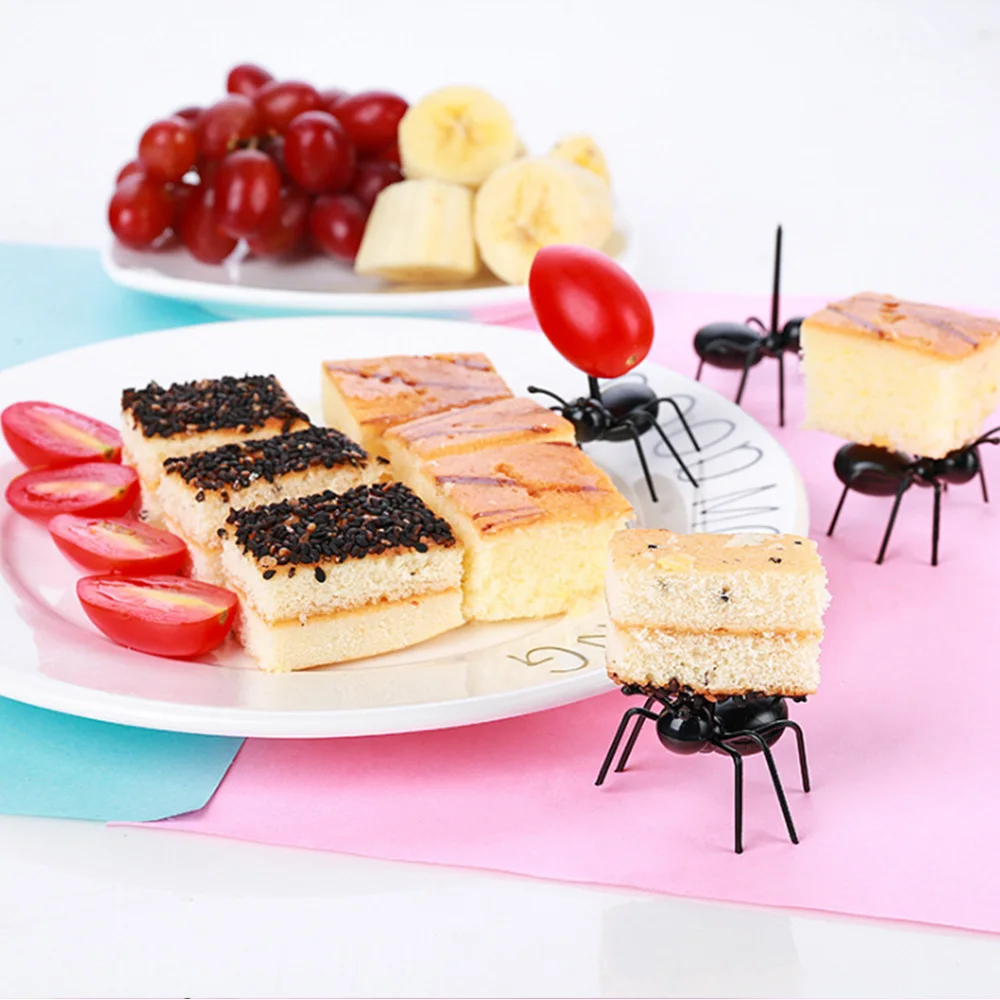 12 штук DIY mini Cos вилка для фруктов и муравьев пластиковая декоративная кухонная