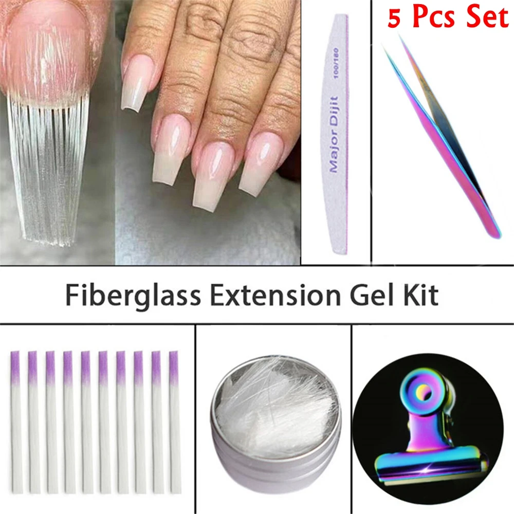 Модная новинка, 5/6/7 шт./компл. fibernails из стекловолокна с защемления зажимы щипчики для маникюра для наращивания ногтей набор инструментов