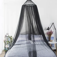 european style decoration bed mantle round hung dome mosquito net black lace bed curtain red wedding princess fairy style canopy