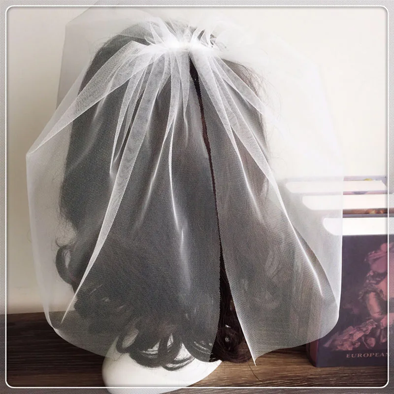 SLBRIDAL двухслойная свадебная фата с расчески цвета слоновой кости Свадебная