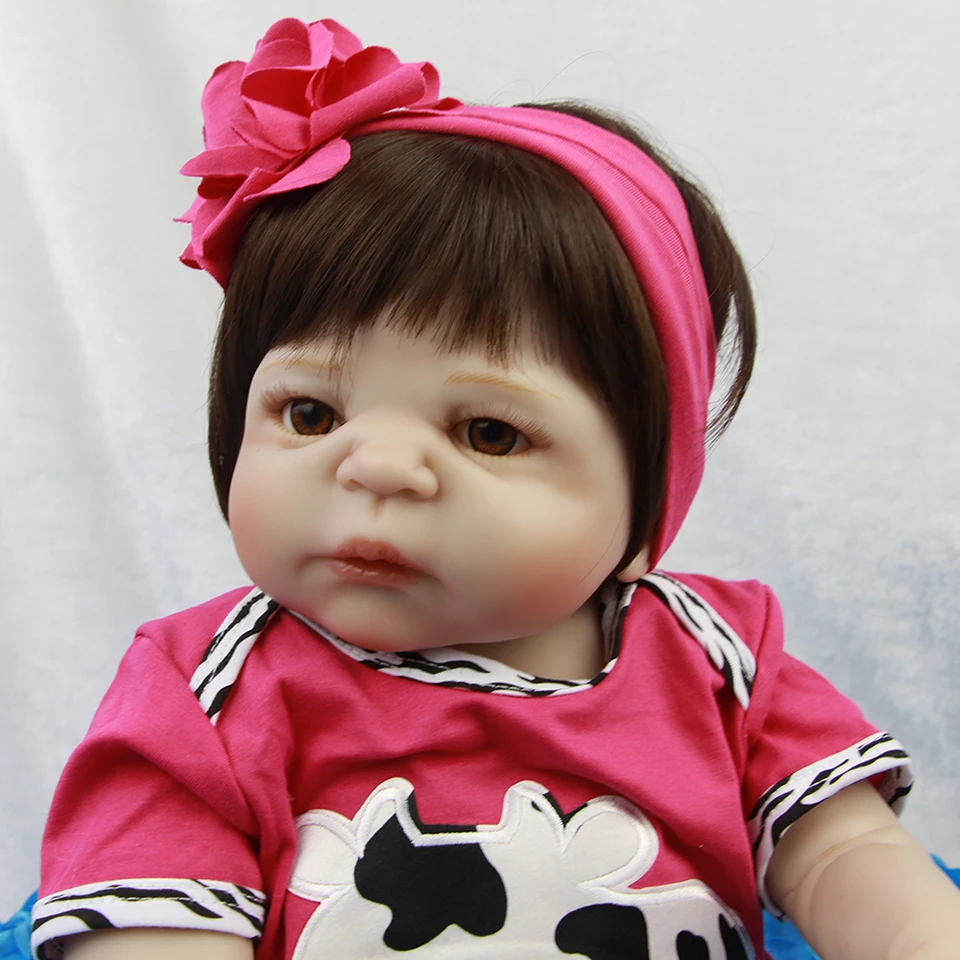 Bebe Real reborn Full body silicone baby girl dolls 22inch 55cm newborn alive child gift surprise toys | Игрушки и хобби