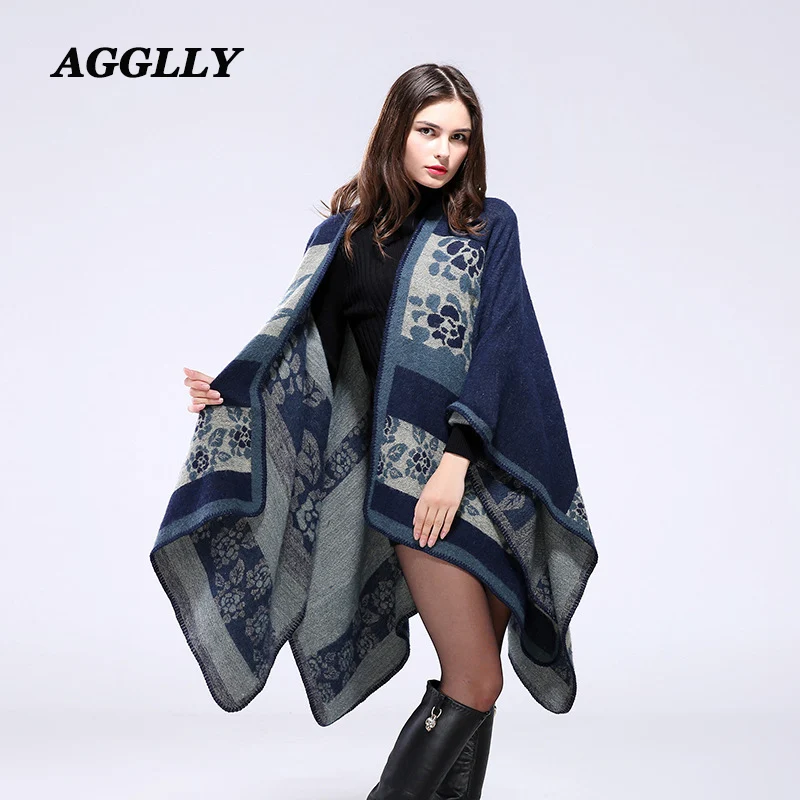 Abrigo Mujer пончо Цветочная шаль накидка зимнее пальто для женщин y capas Desigual женское