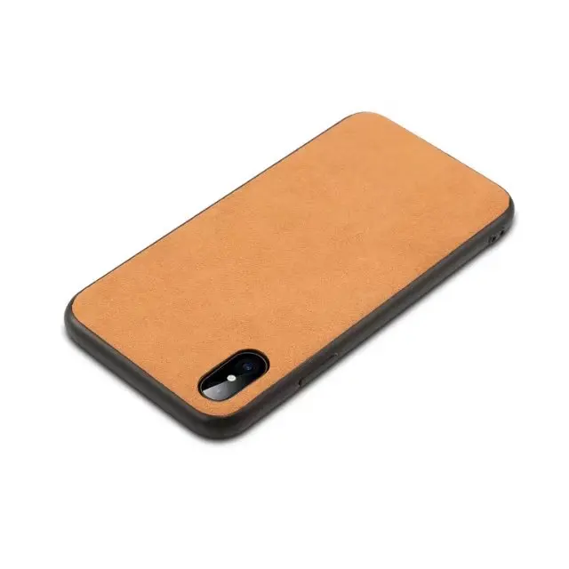 Enchicas микрофибры замши для IPhone X 6 6S 7 8 Plus Мягкие TPU Край жесткий PC Обложка простой |