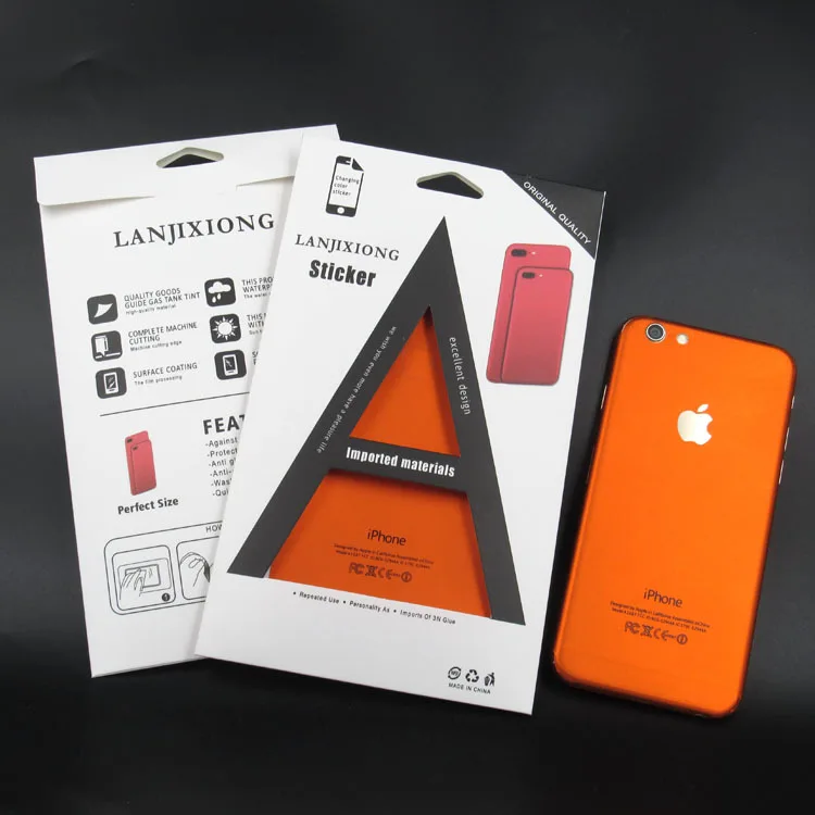 500 шт./лот оптовая продажа наклеек на заднюю панель iPhone 5 7 7Plus 6 6SP тонкая защитная