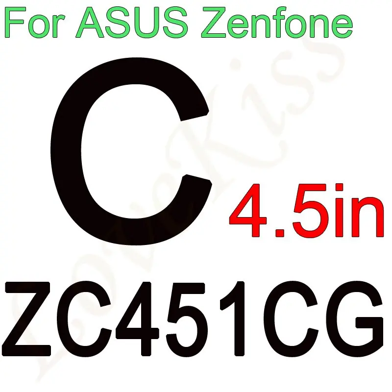Zenfone C ZC451CG С уровнем твердости 9H пленка для экрана из закаленного стекла для мобильного телефона Asus Zenfone 3S 4 Max ZC520TL ZC520KL 2 Laser ZE500KL ZE550KL Go ZB500KL ZC554KL ZE552KL чехол - Цвет: Zenfone C ZC451CG
