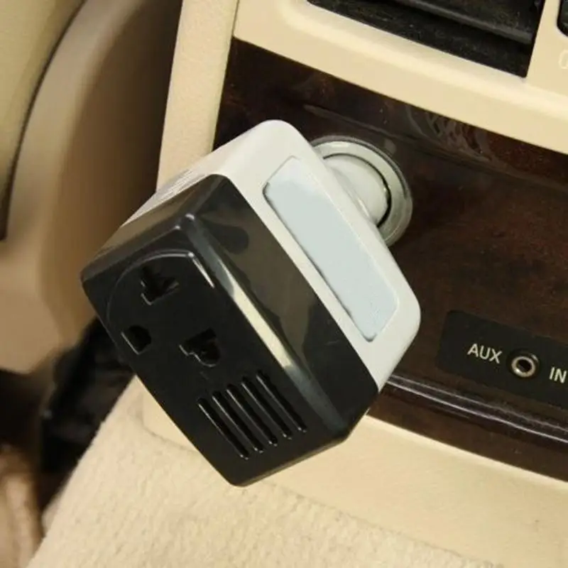 Автомобильный преобразователь напряжения 12 24 В в переменный ток 220 USB зарядное