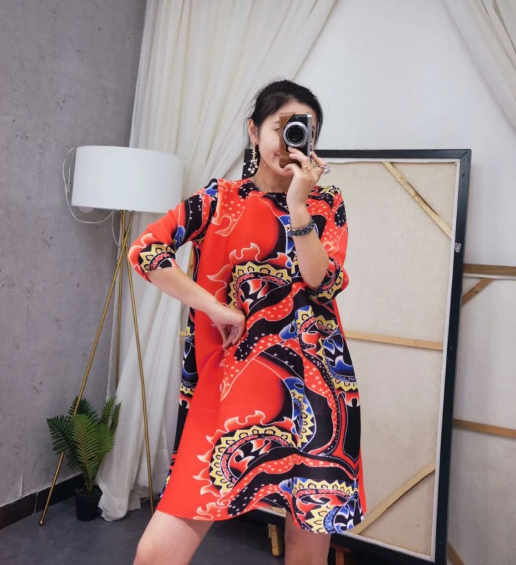 Changpleat 2019 Весна Лето Новая женская одежда с рисунком Miyak плиссированные модные