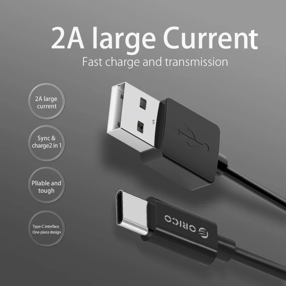 Кабель Usb Type C ORICO кабель для быстрой зарядки и синхронизации данных Samsung S9 S8 Note 8
