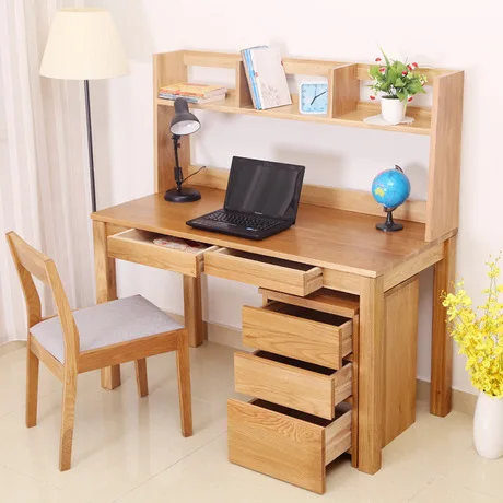 Стол компьютерный из массива дуба с полками и для хранения|wood computer desk|computer deskcomputer