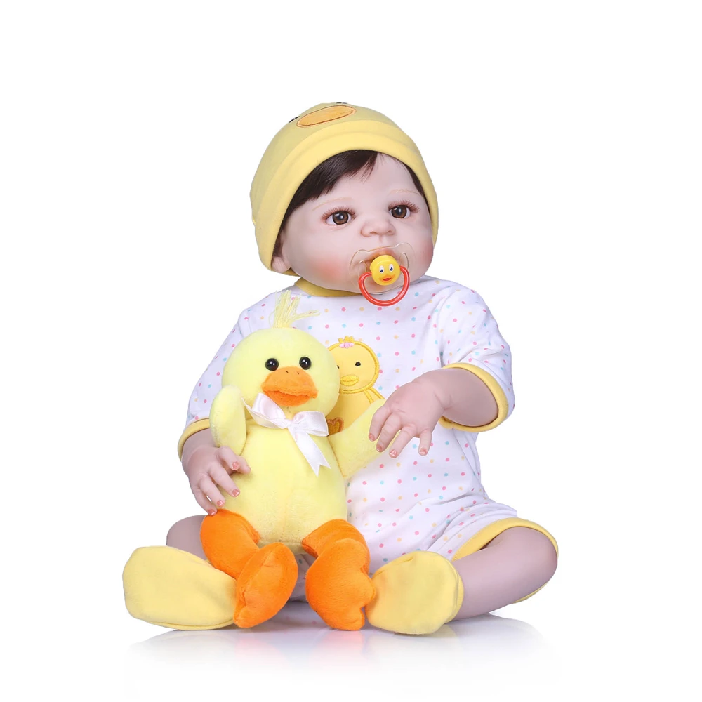 

NPK 57CM Real Full Body Silicone Girl Reborn Baby Doll Bath Toys Lifelike Baby Princess Realistia Doll Bebes Reborn Bonecas