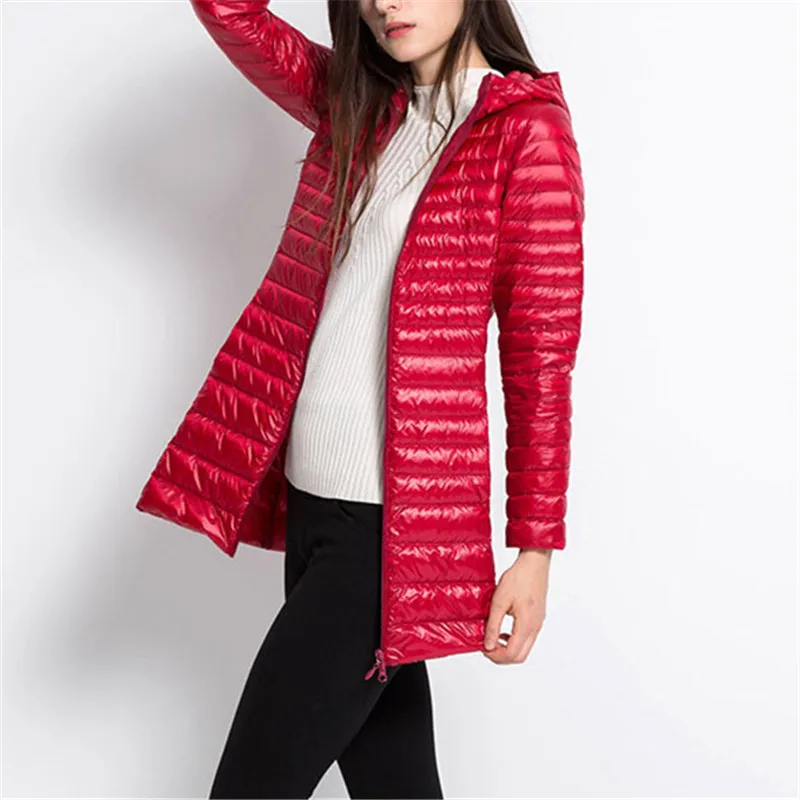 Светильник Neploe тонкий пуховик зима 2020 новинка с капюшоном для женщин длинного