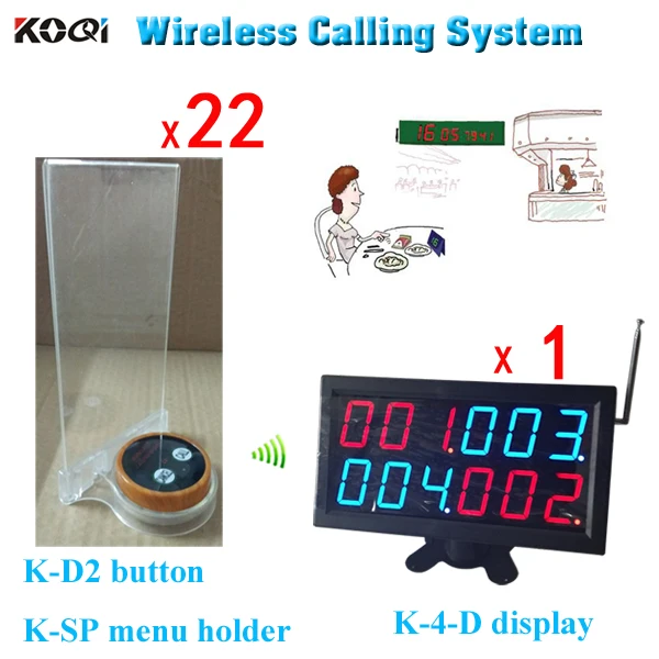 

Waiter calling system K-4-D K-D2-Wooden K-SP-White