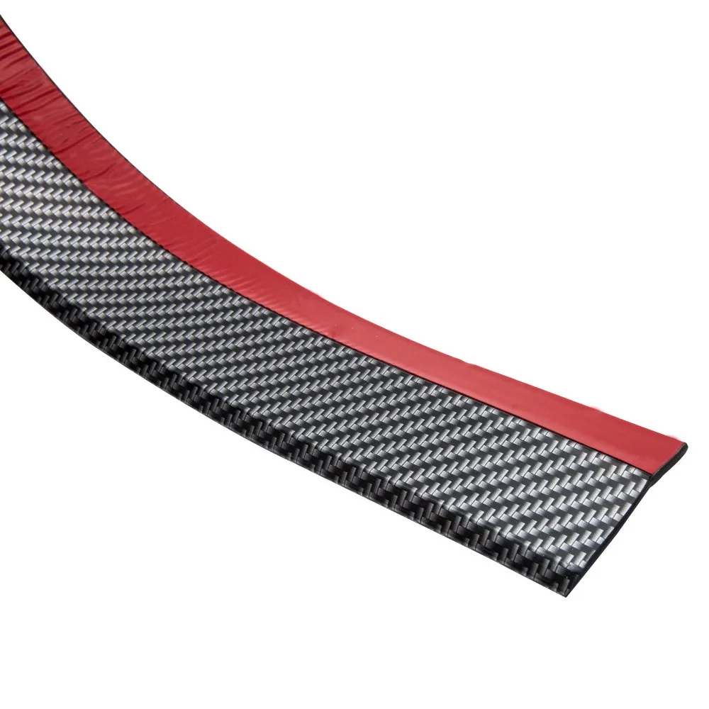 Universal 2.5M Car Front Bumper Strip Lip Carbon Fiber Effect Spoiler Rubber Hot | Автомобили и мотоциклы