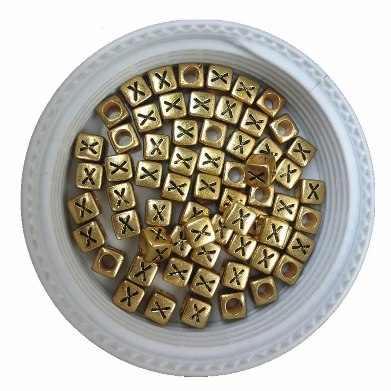 Бесплатная доставка новейшие черные X печатные одиночные акриловые бусины с