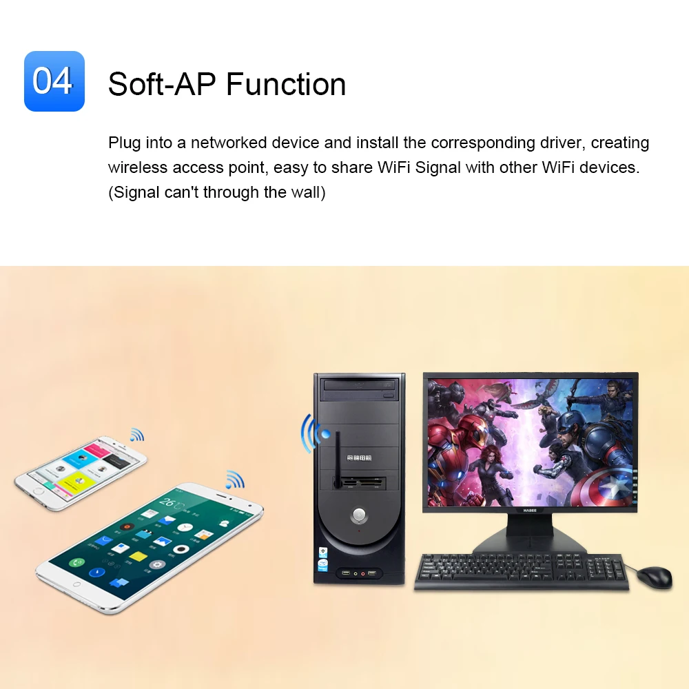 150 Мбит/с RT5370 USB Wifi адаптер Антенна ПК USB Wi-Fi приемник беспроводная сетевая карта 802.11b/n/g высокоскоростной USB Lan Ethernet