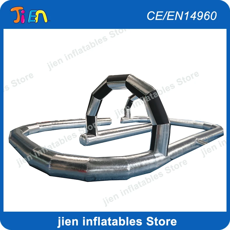 Бесплатная доставка! Серебристая наружная гигантская надувная картинговая