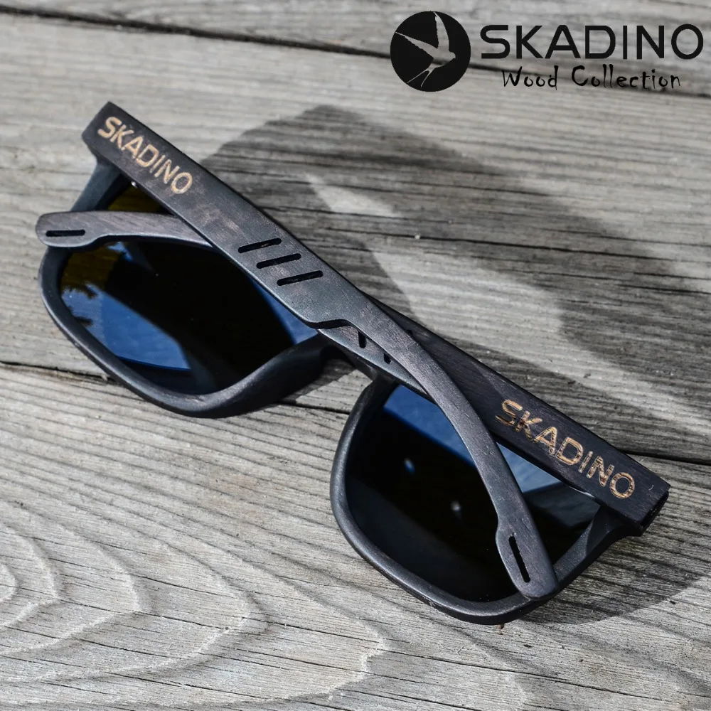 Мужские и женские поляризационные очки SKADINO солнцезащитные из бука с